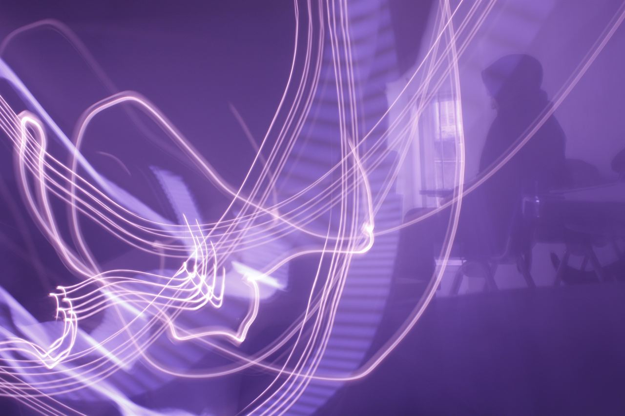 Purple light trails